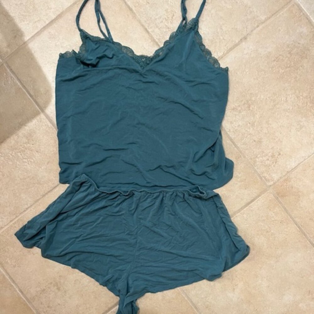 Victoria's Secret Green Blue Cami Pajama Set
